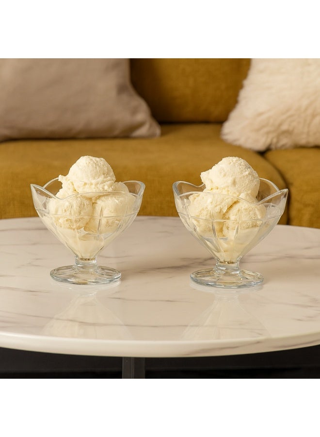 Pasabache 6-Piece Crystal Glass Dessert Cups with Base | Elegant Serving Bowls for Ice Cream, Pudding & Sweets - Image 2